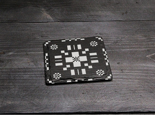 Square Welsh Slate Coaster - 'Tapestry 1'